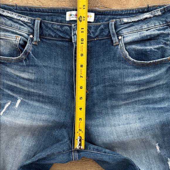 Freckled Poppy x Risen Jeans 1XL High Rise Wide Leg Distressed Womens Jeans - Picture 5 of 8